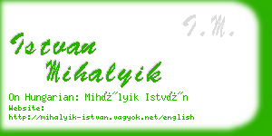 istvan mihalyik business card